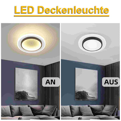 ZMH Deckenlampe LED Deckenleuchte Küche - 14W Küchenlampe 3000K Warmweiß Wohnzimmerlampe Modern Design Flurlampe Wohnzimmer Deckenbeleuchtung Schlafzimmerlampe Ø23.5cm für Schlafzimmer Flur