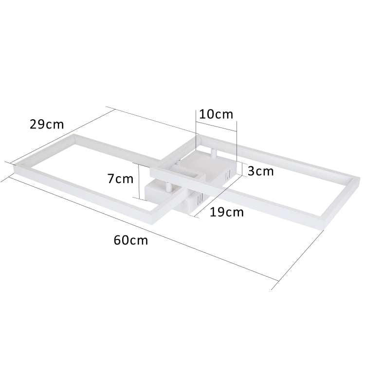 ZMH Deckenlampe LED Deckenleuchte Dimmbar mit Fernbedienung 40W Schlafzimmer Weiß Wohnzimmerlampe aus Metall Modern Design Schlafzimmerlampe