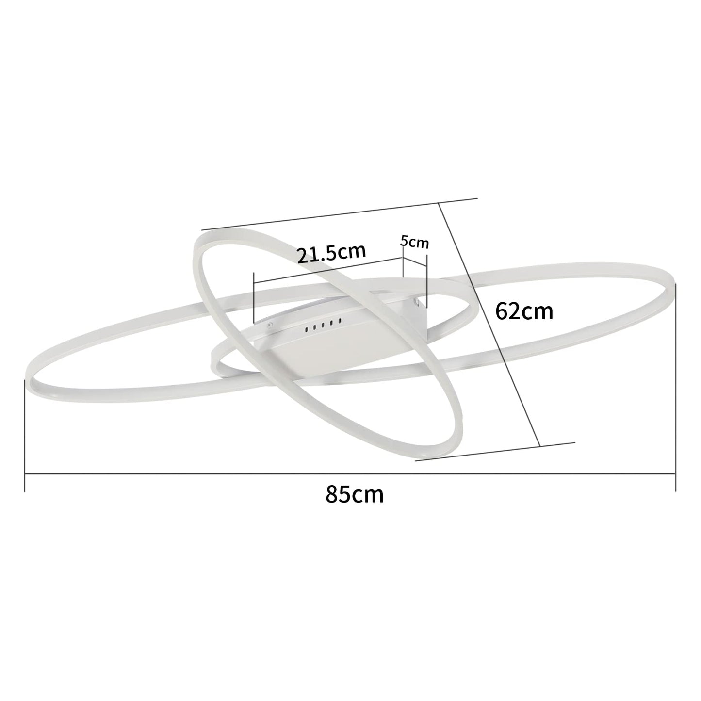 ZMH LED Dimmbar Deckenleuchte Modern Weiß Wohnzimmerlampe Warmweiß/Neutralweiß/Kaltweiß 75W Innen Dekorative Deckenbeleuchtung für Wohnzimmer, Schlafzimmer, Küche und Büro