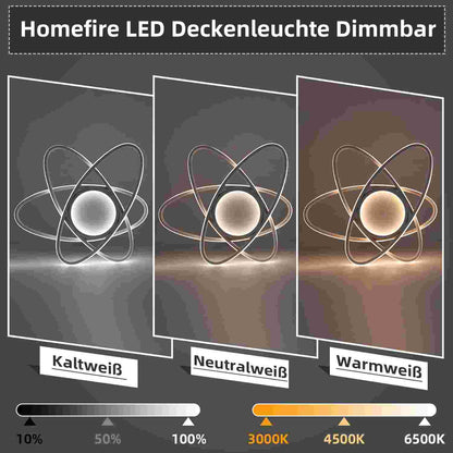 ZMH Deckenlampe LED Deckenleuchte Modern - Schlafzimmerlampe Design mit Fernbedienung 77W Dimmbar Wohnzimmerlampe Wohnzimmer Küchenlampe Deckenbeleuchtung für Schlafzimmer Küche Flur Büro