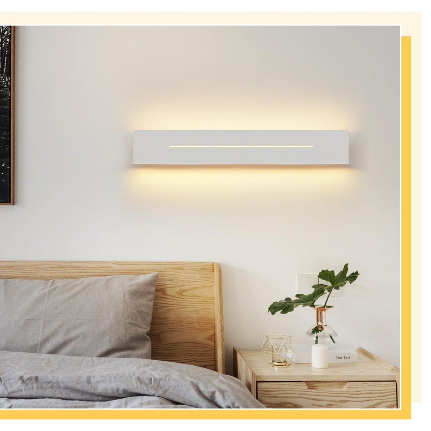 ZMH Wandleuchte Innen Wandlampe LED- 30CM Modern Flurlampe Wohnzimmerlampe Warmweiß Schlafzimmer Treppenhauslampe Weiß 8W Wandbeleuchtung für Flur Treppenhaus Wohnzimmer Schlafzimmer