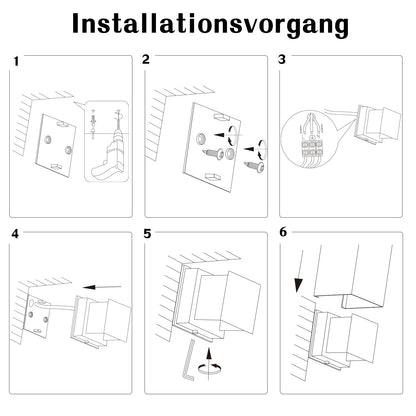 ZMH LED Wandleuchte Innen Wandlampe - 4ER Set Außenwandleuchten Grau Aussenlampe Aussen Wandbeleuchtung Außenlampe Up Down Außenleuchte IP65 Außenbeleuchtung 3000K Warmweiß für Hauswand Garten