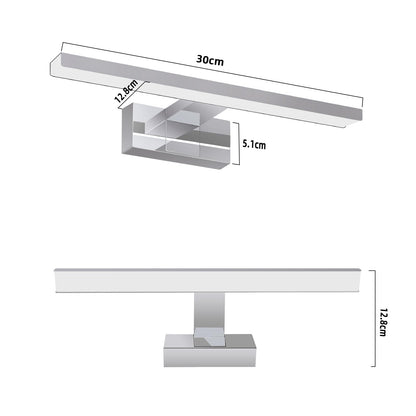 ZMH  LED Spiegelleuchte Bad Spiegellampe - 6W Badleuchte Wand 30CM Wandlampe Badezimmer Wasserdicht IP44 Wandleuchte Chrom Modern Neutralweiß 4000K Badlampe Wandmontage für Keller Küche Badschrank