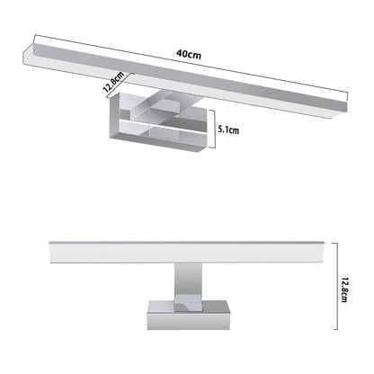 ZMH LED Spiegelleuchte Bad Spiegellampe - Badleuchte Wand 40CM Wandlampe Badezimmer 8W Wasserdicht IP44 Wandleuchte Chrom Modern Neutralweiß 4000K Badlampe Wandmontage für Keller Küche Badschrank