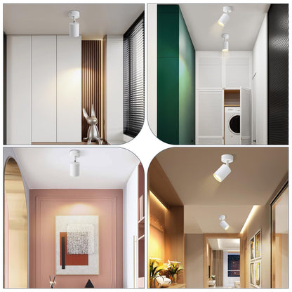 ZMH LED Deckenleuchte Wei? Deckenstrahler: GU10 Deckenlampe Spots 1 Flammig 330¡ãSchwenkbar Deckenspots Modern Flurlampe Industrial Wandstrahler f¨¹r Wohnzimmer Schlafzimmer K¨¹che Ohne Leuchtmittel