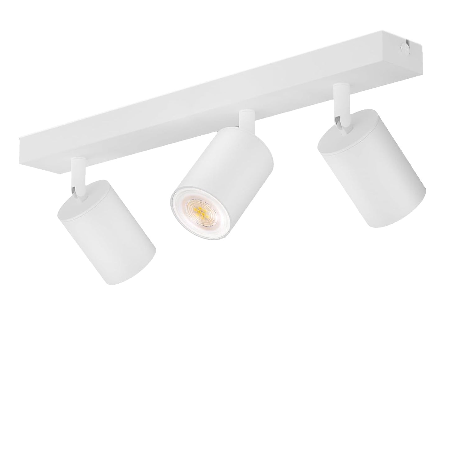 ZMH Deckenleuchte 3 Flammig Deckenlampe Weiss - Deckenstrahler GU10 Modern Deckenspot Küchelampe Schwenkbar 350° MAX.25W lampe für Wohnzimmer Schlafzimmer Küche Flur (ohne Leuchtmittel)