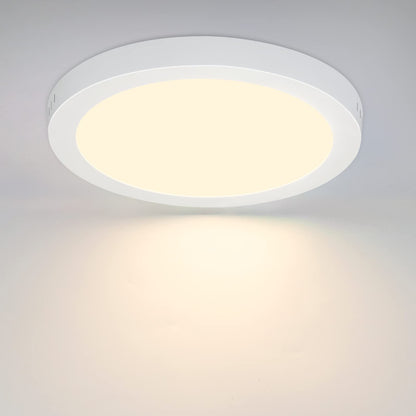 ZMH LED Deckenleuchte Rund Flurlampe 18W - LEDeckenlampe Flach 3000K Modern Badezimmerlampe Weiß IP44 Wasserfest Warmweiß Ø23CM für Küche Büro Wohnzimmer Kinderzimmer Schlafzimmer