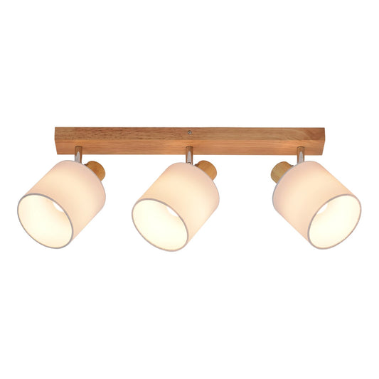 ZMH Deckenleuchte 3 Flammig Deckenlampe Flur - Deckenstrahler Modern Holz Deckenspot Wandstrahler Schwenkbar 350° E14 MAX.25W lampe für Wohnzimmer Schlafzimmer Küche (ohne Leuchtmittel)