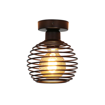 ZMH Deckenlampe Vintage Deckenleuchte Flur - 2ER Retro Flurlampe Industrial Schlafzimmerlampe Schwarz Metall Lampenschirm K¨¹chenlampe E27 Fassung max.40W Deckenbeleuchtung f¨¹r Gang Schlafzimmer K¨¹che