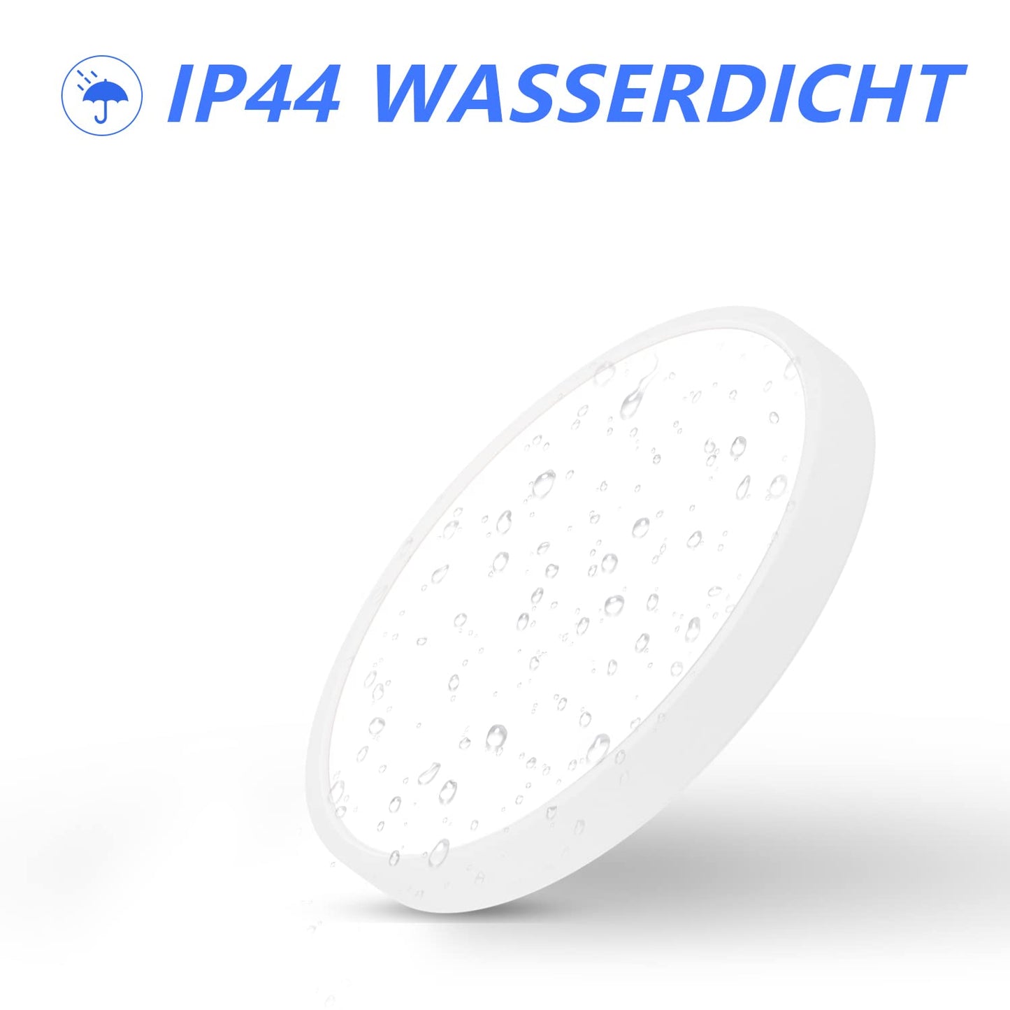 ZMH Deckenlampe LED Deckenleuchte Flach - Flurlampe 8W Badlampe Rund Flur Deckenbeleuchtung Warmeweiß Schlafzimmerlampe Klein Badezimmerlampe IP44 Küchenlampe Ø17cm für Schlafzimmer Badezimmer Küche