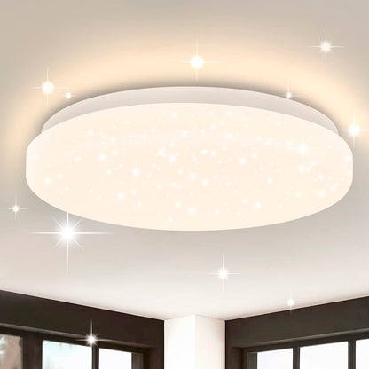 ZMH Deckenlampe LED Deckenleuchte Schlafzimmer - 15W Schlafzimmerlampe Sternenhimmel 21cm Küchenlampe Warmweiß Flurlampe Quadratisch Flur Deckenbeleuchtung Sternendekor für Küche Kinderzimmer Büro