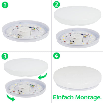 ZMH Deckenlampe LED Deckenleuchte Schlafzimmer - 15W Schlafzimmerlampe Sternenhimmel 21cm Küchenlampe Warmweiß Flurlampe Quadratisch Flur Deckenbeleuchtung Sternendekor für Küche Kinderzimmer Büro