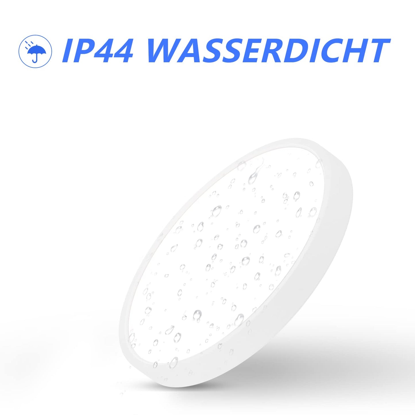 ZMH Deckenlampe LED Deckenleuchte Flach - 2ER Badezimmerlampe 15W Neutralweiß Ø22cm Badezimmer Deckenbeleuchtung Schlafzimmerlampe IP44 Wasserdicht Badlampe Rund Küchenlampe für Bad Schlafzimmer Flur