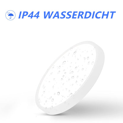 ZMH Deckenlampe LED Deckenleuchte Flach - 2ER Badezimmerlampe 15W Neutralweiß Ø22cm Badezimmer Deckenbeleuchtung Schlafzimmerlampe IP44 Wasserdicht Badlampe Rund Küchenlampe für Bad Schlafzimmer Flur