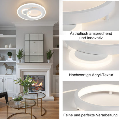 ZMH Deckenlampe Led Deckenleuchte Wohnzimmer - Dimmbar mit Fernbedienung Schlafzimmerlampe Modern Design Wohnzimmerlampe für Schlafzimmer Küche Arbeitszimmer Büro Jugendzimmer