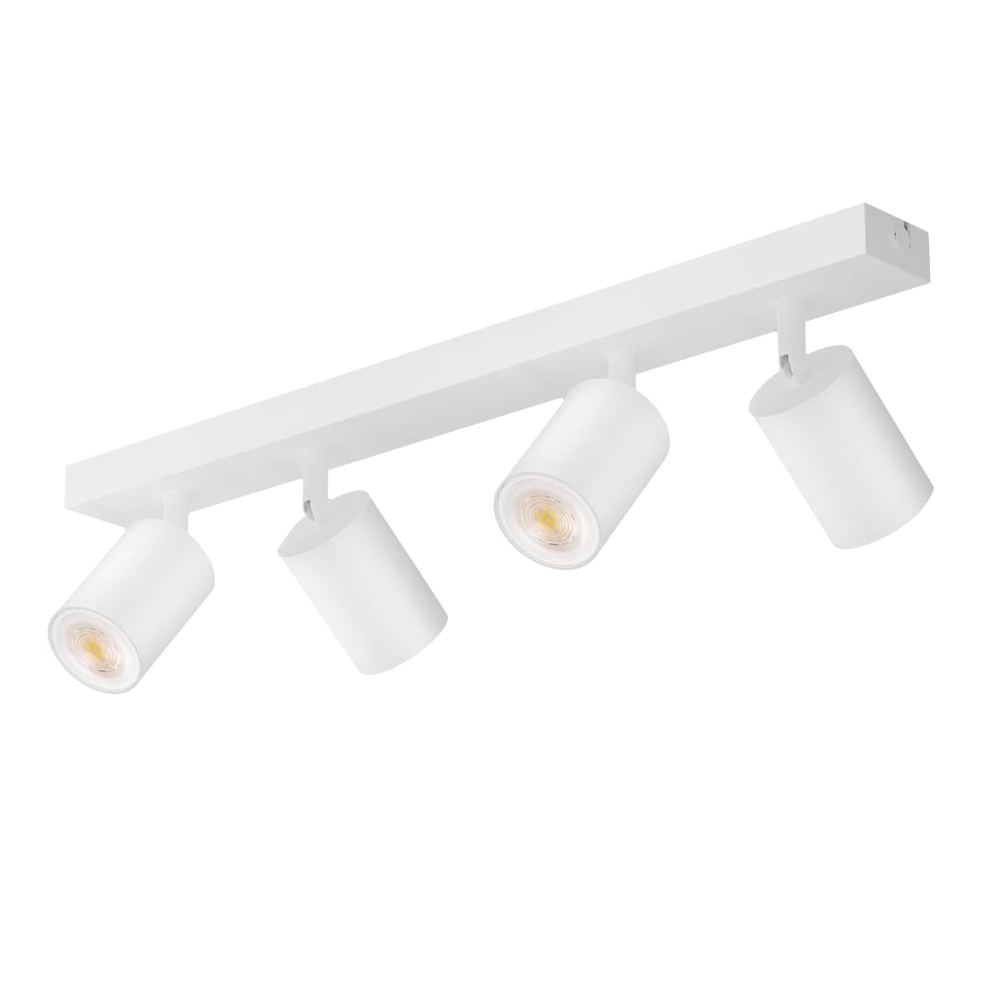 ZMH Deckenstrahler 4 Flammig Deckenlampe Wohnzimmer - Weiss Deckenleuchte Modern GU10 Deckenspot Schwenkbar 350° MAX.25W Küchenlampe Spot für Schlafzimmer Küche Flur (ohne Leuchtmittel)