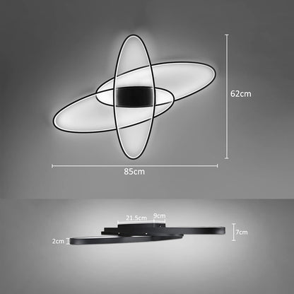 ZMH LED Deckenleuchte Dimmbar Schwarz Deckenlampe Modern Wohnzimmerlampe 75W mit Fernbedienung Innen Schlafzimmerlampe Deckenbeleuchtung f¨¹r Wohnzimmer Schlafzimmer K¨¹che esszimmer und B¨¹ro