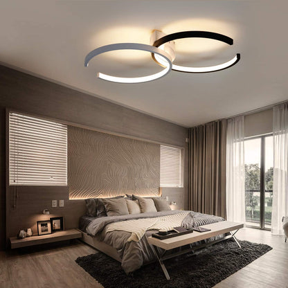 ZMH LED Deckenleuchte Wohnzimmer Deckenlampe Modern Schlafzimmer 54cm 37W Dimmbar mit Fernbedienung Wohnzimmerlampe aus Metall Design Schlafzimmerlampe für Esszimmer Arbeitszimmer