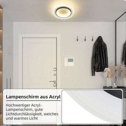 ZMH Deckenlampe LED Deckenleuchte Küche - 14W Küchenlampe 3000K Warmweiß Wohnzimmerlampe Modern Design Flurlampe Wohnzimmer Deckenbeleuchtung Schlafzimmerlampe Ø23.5cm für Schlafzimmer Flur