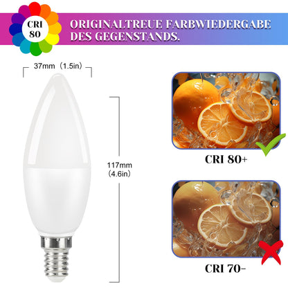 ZMH E14 LED Warmweiss Glühbirne RGB - 4 Stück RGB Farbwechsel Kerzen Lampe 4W Leuchtmittel Dimmbar mit Fernbedienung 3000K Farbige Edison Birne Glühlampe Deko für Cafe Bar KTV