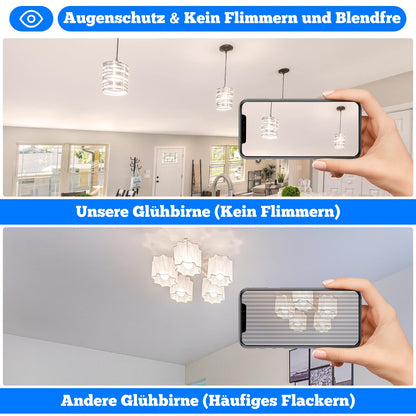 ZMH 6er pack LED E27 Glühbirne: A60 Vintage Lampe Edison Leuchtmittel 4W 2700K Warmweiss Glühlampe Retro Filament Birnen Bulb Energiesparlampe für Haus Café Bar - Nicht Dimmbar