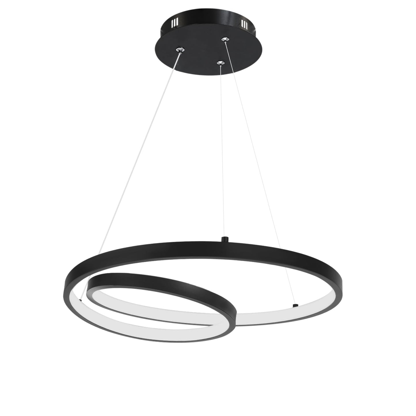 ZMH Pendelleuchte Esstisch Hängelampe LED: 40CM Schwarz Hängend Lampe Dimmbar Hängeleuchte Design Esszimmerlampe Modern Esstischlampe mit Fernbedienung Pendellampe für Wohnzimmer Schlafzimmer Küche