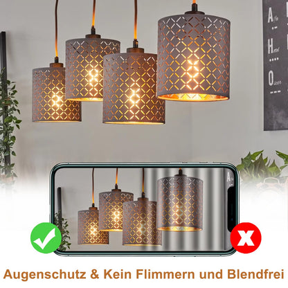 ZMH 4er pack E27 LED Warmweiss Glühbirnen Vintage - T45 LED Leuchtmittel Lampe E27 Birnen 4W 2700K Energiesparlampe Light Bulbs Retro Edison Glühlampen Filament Glas 360° Abstrahlwinkel