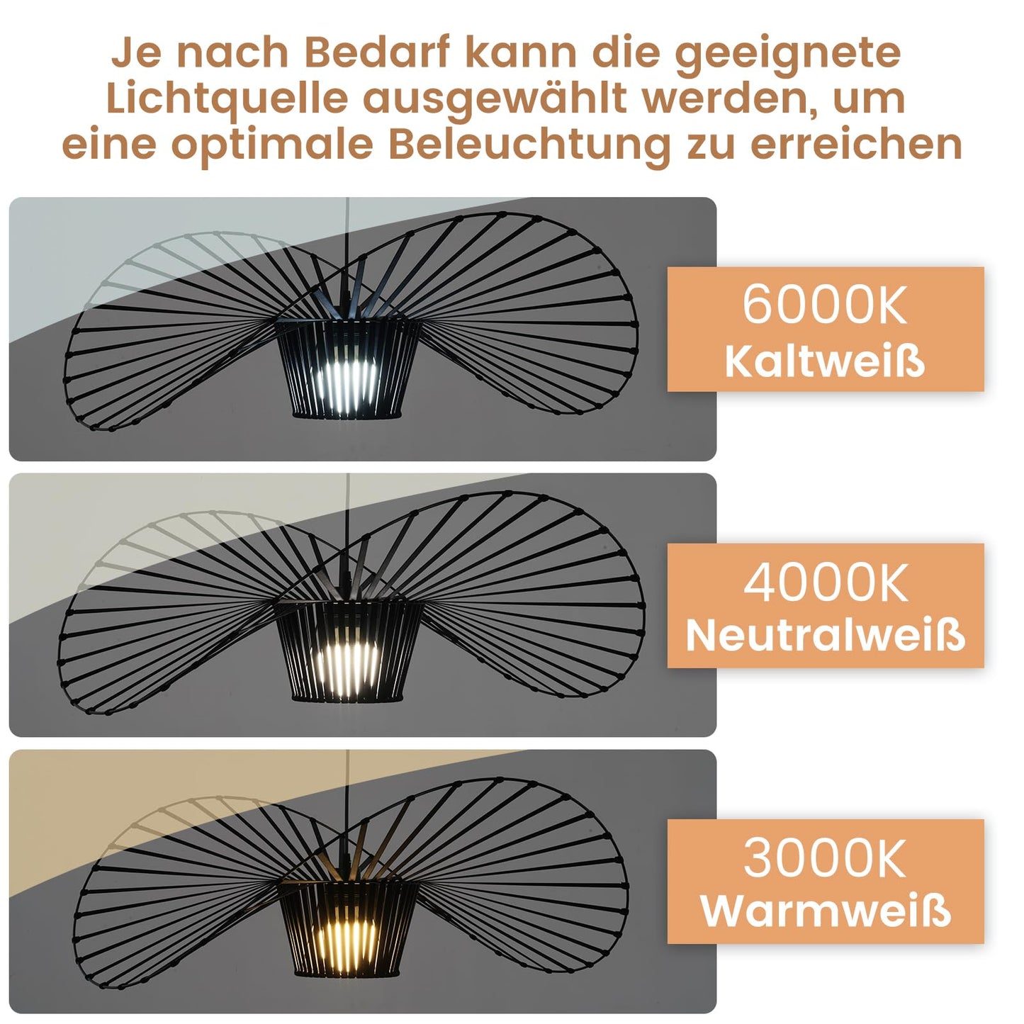 ZMH Hängelampe Wohnzimmer Pendelleuchte Vintage - Kronleuchter Esstisch Esszimmerlampe Schwarz 80CM Esstischlampe E27 Höhenverstellbar Kreative für Esszimmer ohne Leuchtmittel