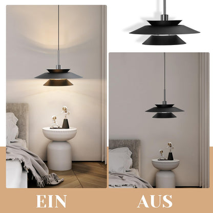 ZMH Hängelampe Esstisch Pendelleuchte Schwarz - Hängeleuchte Esszimmer Modern Esszimmerlampe Wohnzimmer E14 Esstischlampe Schlafzimmer 1 Flammig Pendellampe für Küche Hotel Flur(ohne Leuchtmittel)