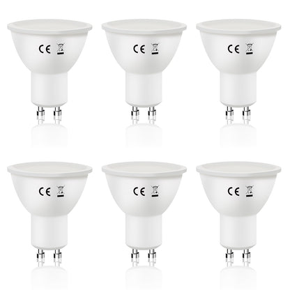 ZMH GU10 LED Kaltweiss Lampe - 6W 5000K LED Leuchtmittel Ersetzt 60W Gl¨¹hbirne GU10-Spot Energiesparlampe Abstrahlwinkel 110¡ã Gl¨¹hlampe Birne Nicht Dimmbar Strahler - 6 Pack