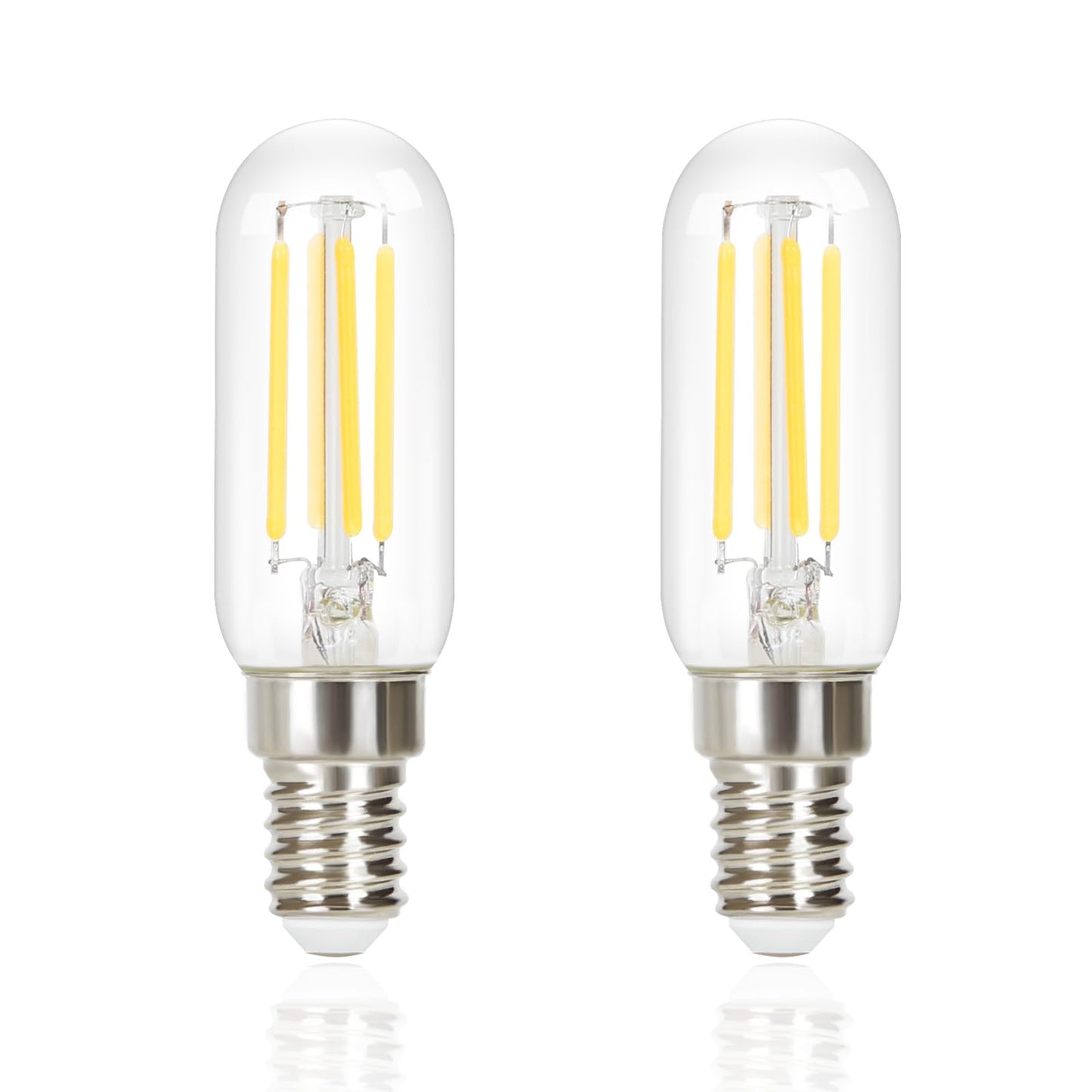 ZMH 2er pack E14 LED Kaltweiß Glühbirnen Vintage - T25 LED Leuchtmittel Lampe 6000K Birnen 4W Energiesparlampe Light Bulbs Edison Glühlampen Filament Dunstabzugshaube Glas 360° Abstrahlwinkel