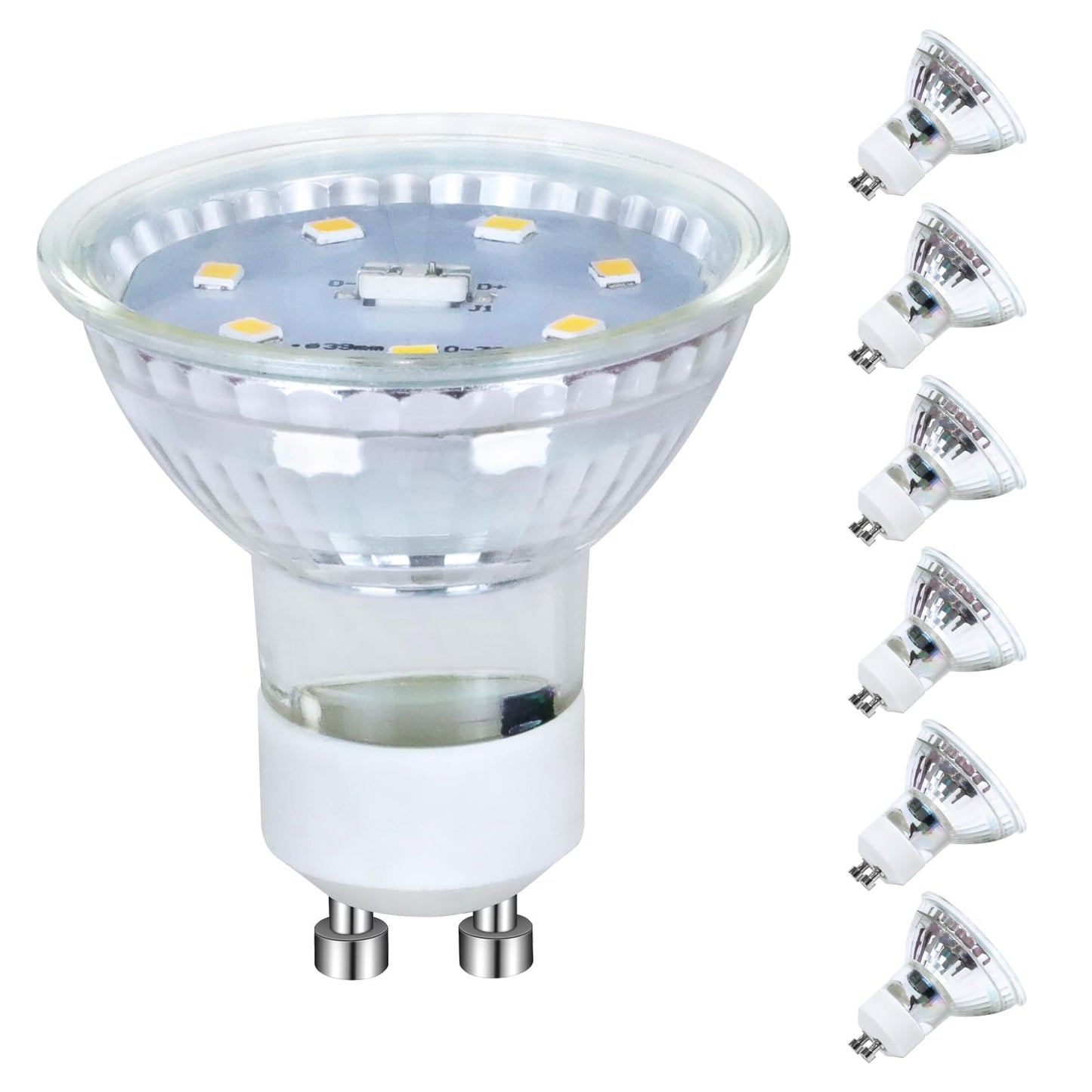 ZMH GU10 LED Neutralweiss 5W Leuchtmittel Lampe Ersetzt 50W Glühbirne 4000K Energiesparlampe Abstrahlwinkel 110° Spot Nicht Dimmbar Reflektor Birne Glühlampen Strahler Spot LED GU10 6 pack