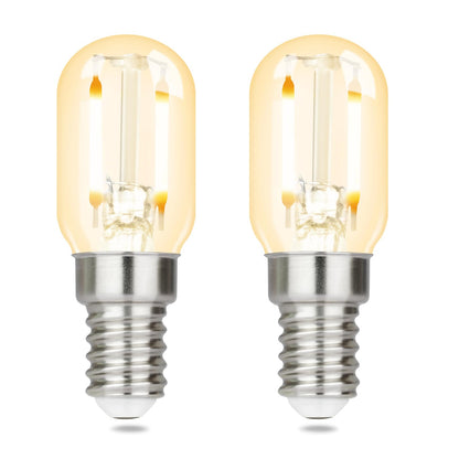 ZMH 2er pack E14 LED Warmweiss Glühbirne - Vintage LED Lampen T22 Retro Birne 2W 2700K Warmweiß Edison Leuchtmittel E14 Lampenfassung Kühlschranklampe Light Bulb Energiesparlampe - Nicht Dimmbar