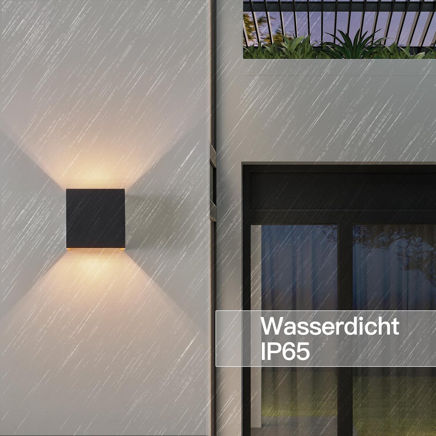 ZMH LED Wandleuchte Innen Wandlampe - Aussenlampe Schwarz Gold Wandbeleuchtung Aussen Außenwandleuchte Up Down IP65 Wandstrahler 3000K Warmweiß Außenlampe G9 für Hauswand Treppenhaus Flur Garten