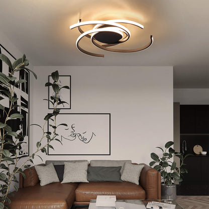 ZMH Deckenleuchte LED Deckenlampe Modern Wohnzimmerlampe Schwarz Dimmbar mit Fernbedienung Schlafzimmerlampe 77W Ring Design für Schlafzimmer Wohnzimmer Büro Flur Esszimmer