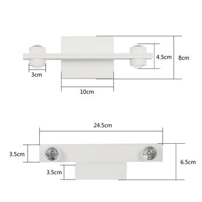 ZMH LED Wandleuchte innen Wandlampe Wohnzimmer - 5W Modern weiß Flurlampe Wandbeleuchtung 3000K Warmweiß Up Down Wandlicht Spot aus Metall Wanddeko Nachtlampe für Treppenhaus Schlafzimmer Kinderzimmer