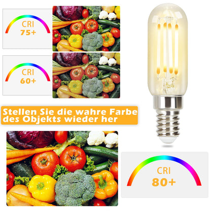 ZMH 6X LED Glühbirne E14 Vintage Glühlampe für Kronleuchter in LED Klar Kerzenlampe Warmweiß 2700K 40W Entspricht Glühlampe im Haus Café Bar Restaurant - Nicht Dimmbar