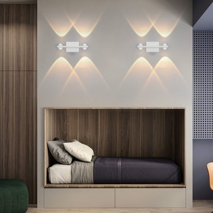 ZMH LED Wandleuchte innen Wandlampe Wohnzimmer - 5W Modern weiß Flurlampe Wandbeleuchtung 3000K Warmweiß Up Down Wandlicht Spot aus Metall Wanddeko Nachtlampe für Treppenhaus Schlafzimmer Kinderzimmer