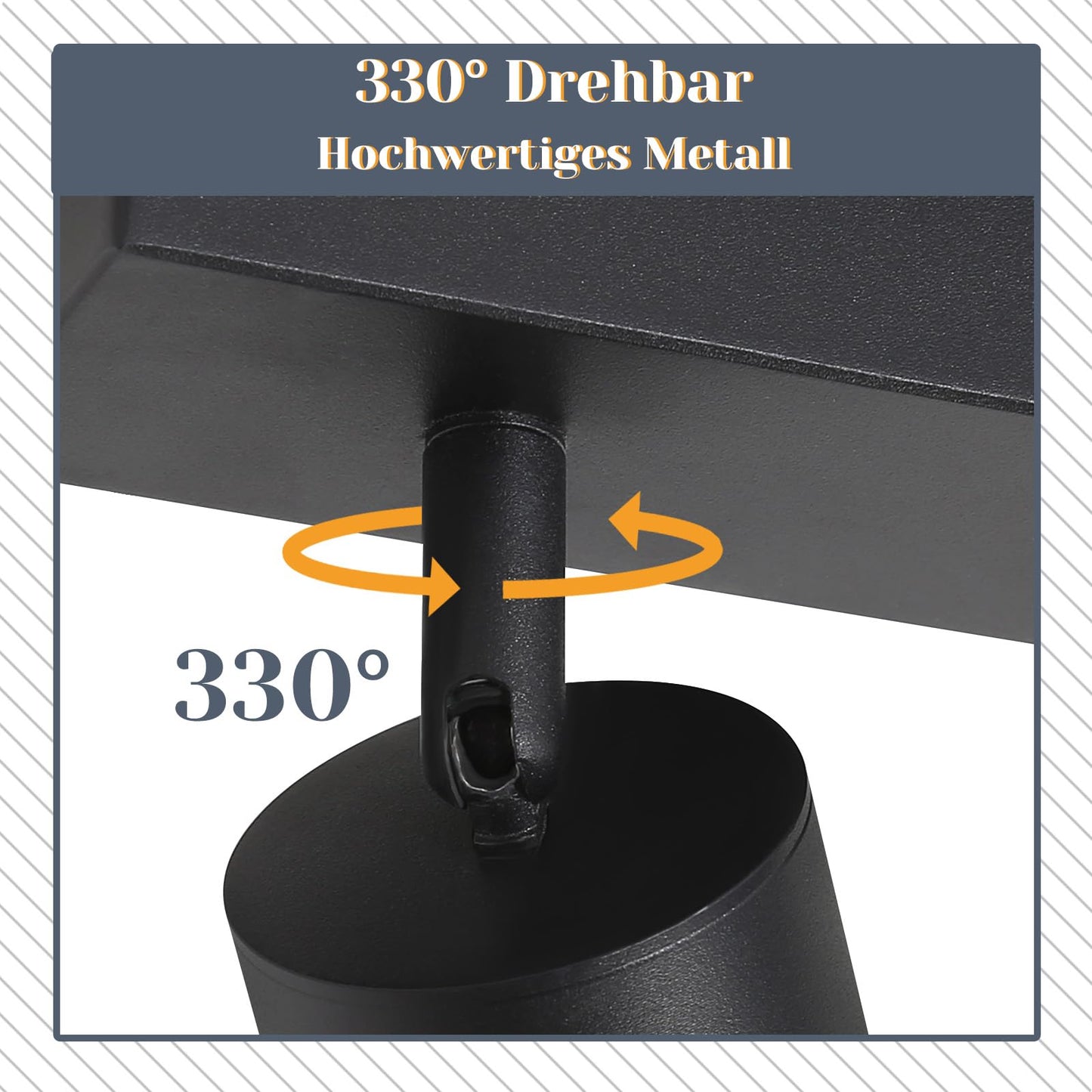 ZMH LED Deckenleuchte Schwarz Deckenstrahler: GU10 Deckenlampe Spots 5 Flammig 330°Schwenkbar Deckenspots Modern Flurlampe Industrial Wandstrahler für Wohnzimmer Schlafzimmer Küche Ohne Leuchtmittel