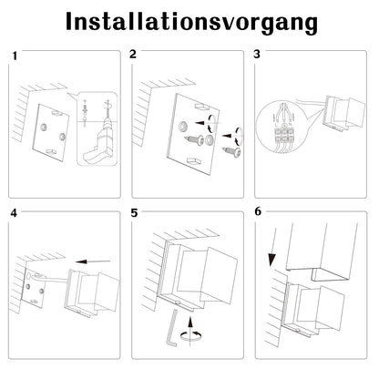 ZMH LED Wandleuchte Innen Wandlampe - Wandbeleuchtung Aussen Aussenlampe Grau Außenlampe Up Down Außenbeleuchtung IP65 Außenwandleuchte 3000K Warmweiß für Hauswand Treppenhaus Garten Flur