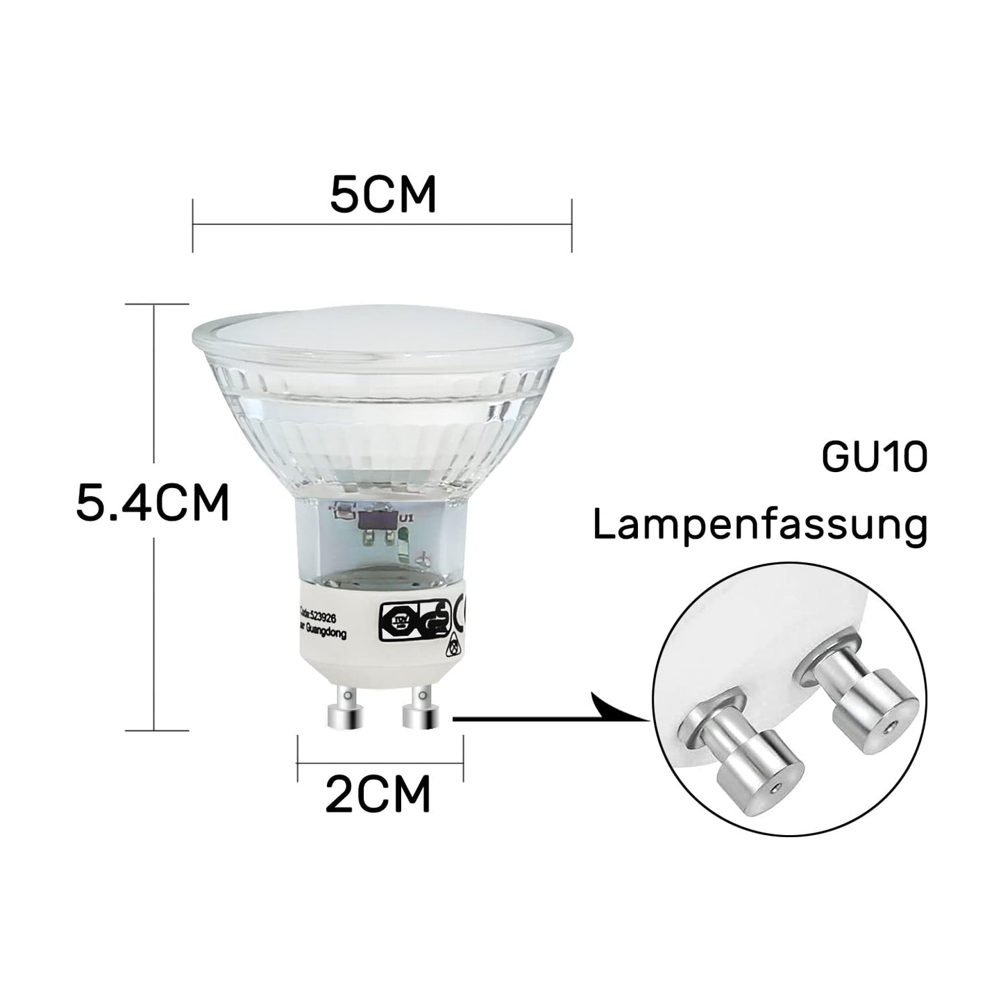 ZMH 10ER GU10 LED Leuchtmittel Warmweiß Lampe 3W 240LM Glühlampe PAR16 Glühbirne Einbaustrahler Abstrahlwinkel 120 ° 3000K Küchenlampe für Deckenstrahler Deckenspot Wandspot Wohnzimmer