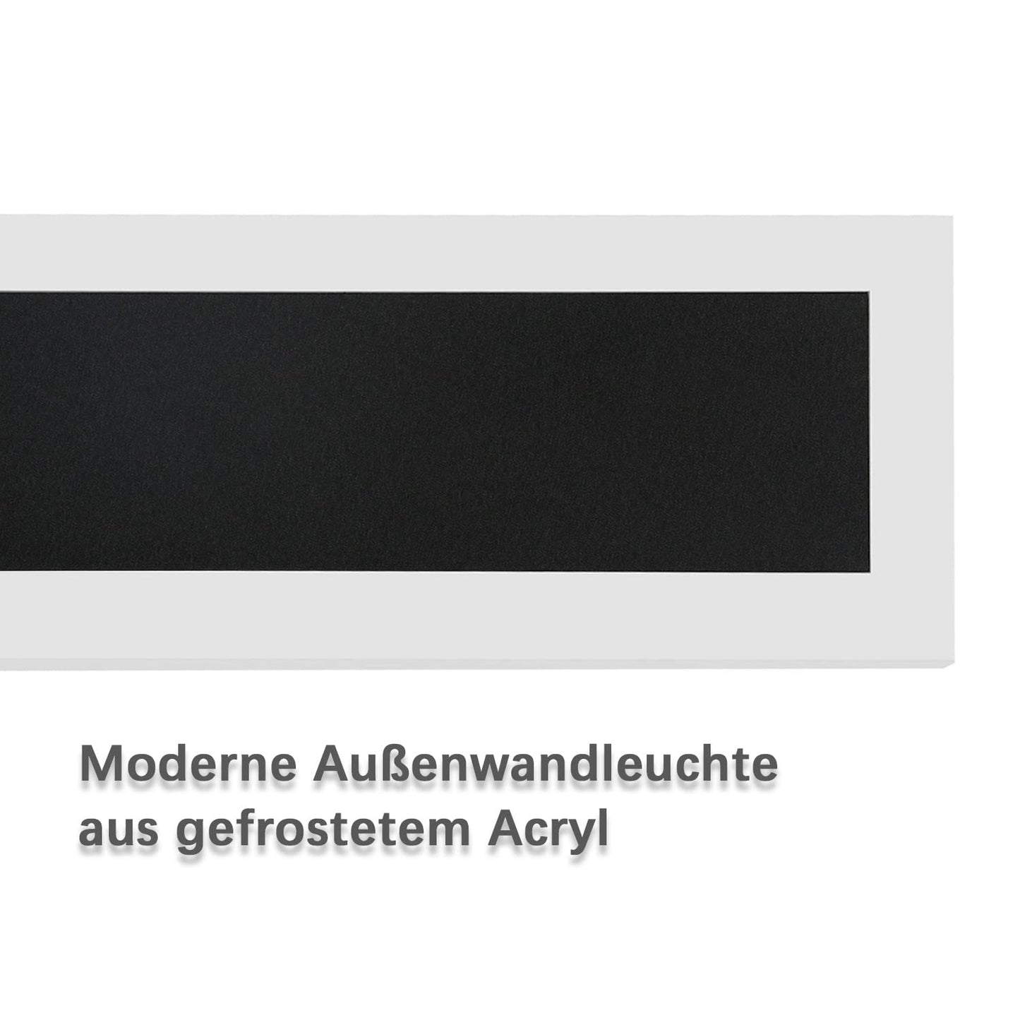 ZMH LED Wandleuchte Aussen Wandlampe - 100CM Wandbeleuchtung IP65 Wasserdicht Schwarz Modern Außenlampe 3000K aus Acryl 21W Innen Outdoor Außenwandleuchte für Villa Terrasse Garten Bad