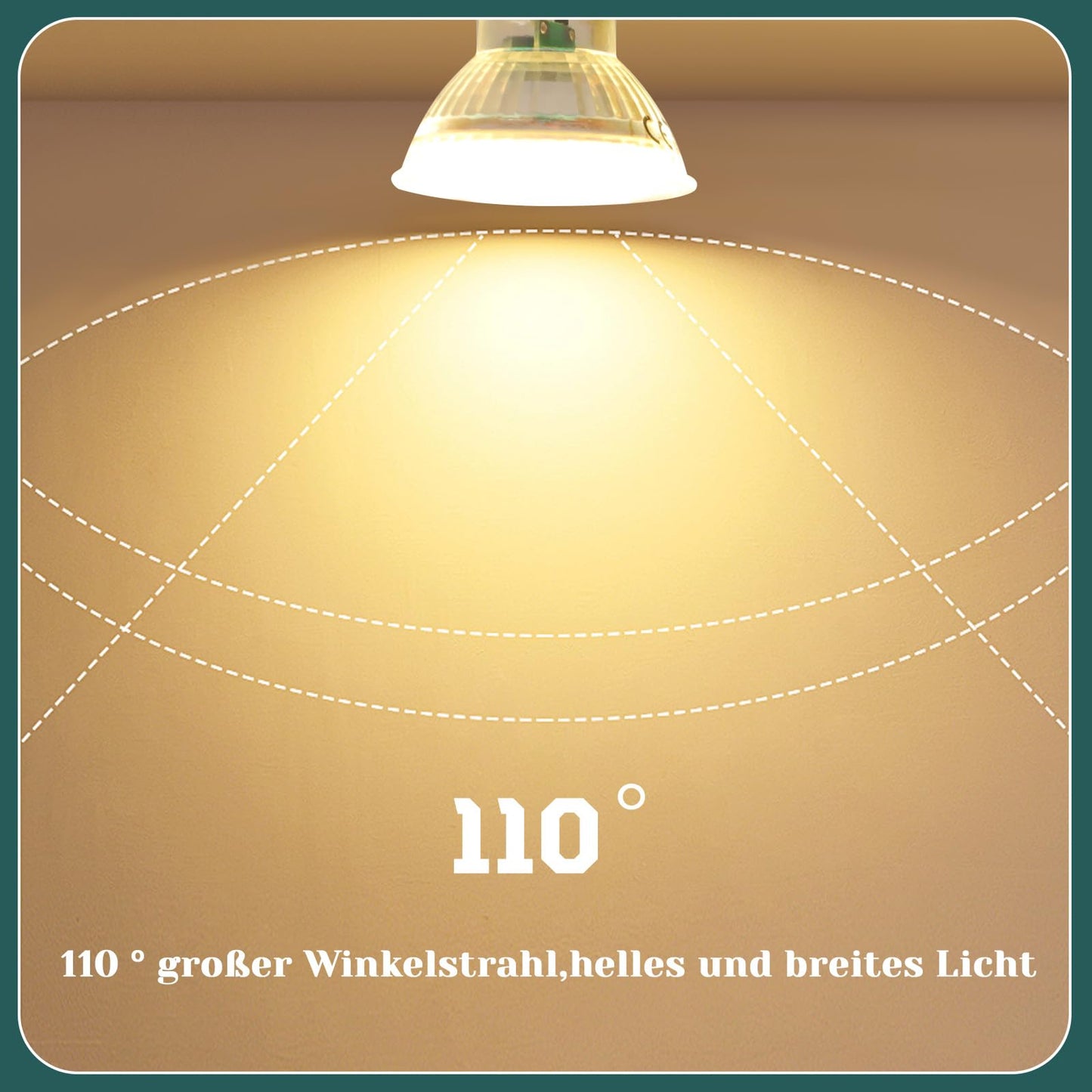 ZMH Gu10 Modern Warmweiss Leuchtmittel - 4.8W 3000K Lampe Ersetzt 48W Birnen Abstrahlwinkel 110¡ã Spot Energiesparlampe Gl¨¹hbirne Nicht Dimmbar Reflektorlampen mit Langer Nutzlebensdauer 6 pack