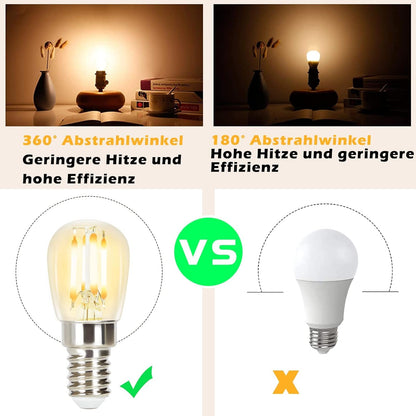 ZMH 10× LED E14 Glühbirne: ST25 Warmweiss Lampe Vintage Leuchtmittel 4W 2700K Edison Glühlampe Retro Filament Birnen Bulb Energiesparlampe für Haus Café Bar nicht Dimmbar