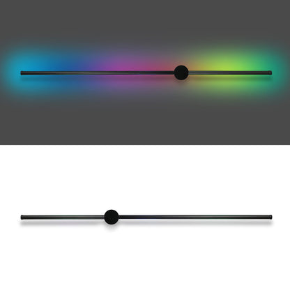 ZMH Led Wandleuchte Innen Wandlampe RGB - 100CM Schwarz Musik Flurlampe Modern Design Dimmbar mit Fernbedienung 8W Wandbeleuchtung für Flur Treppenhaus Schlafzimmer Wohnzimmer