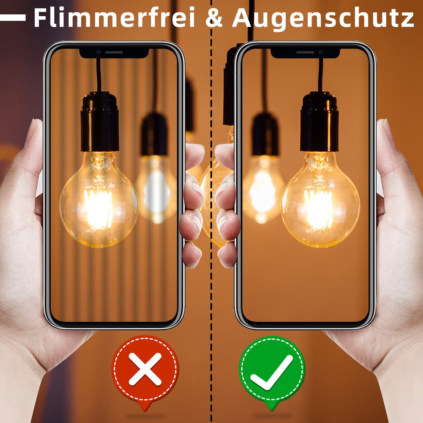 ZMH LED Lampe E27 Glühbirne Vintage: 2er Pack G80 edison Retro Glühlampe Warmweiß Filament Leuchtmittel 2700K Energiesparlampe 4W Glas Antike Dekorative Birne für Esszimmer Bar Haus