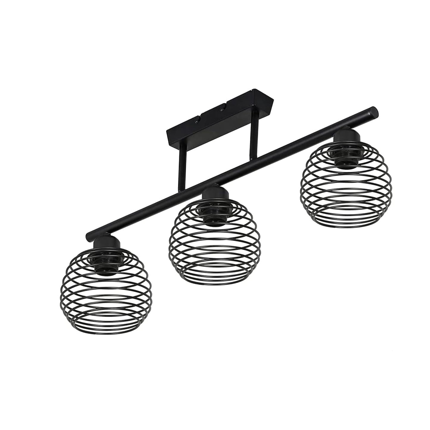 ZMH Deckenleuchte Vintage Deckenlampe Retro - E27 Industrial Küchenlampe Schwarz Design Esszimmerlampe Deckenbeleuchtung für Wohnzimmer Schlafzimmer Küche Esszimmer Arbeitzimmer Esstisch max. 25W