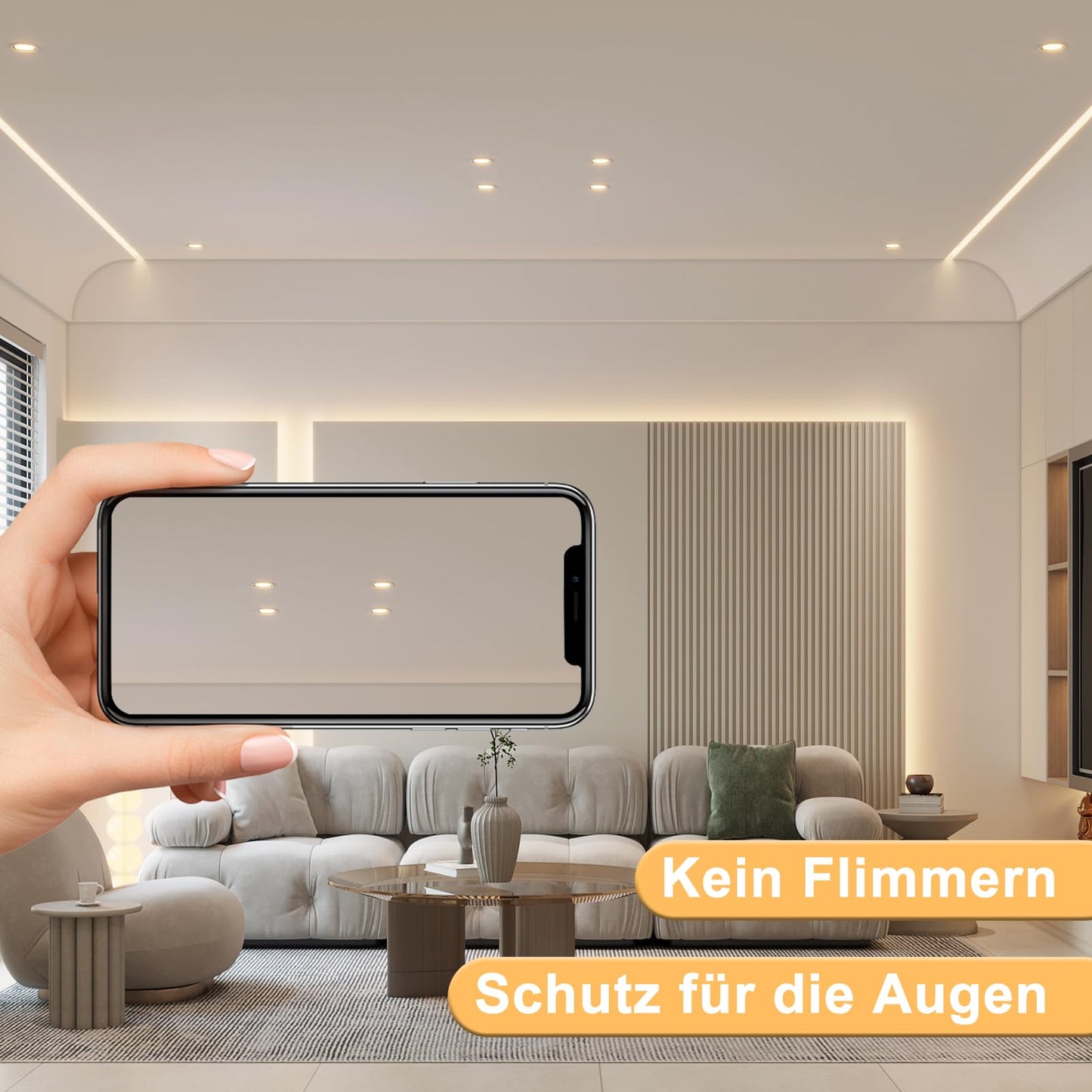 ZMH GU10 LED Warmweiss - LED Lampen 3000K Warmweiß 6W Leuchtmittel Ersetzt 60W Glühlampen Energiesparlampe Abstrahlwinkel 110° Glühbirne Nicht Dimmbar GU10 Reflektor Strahler Spot - 10er Pack