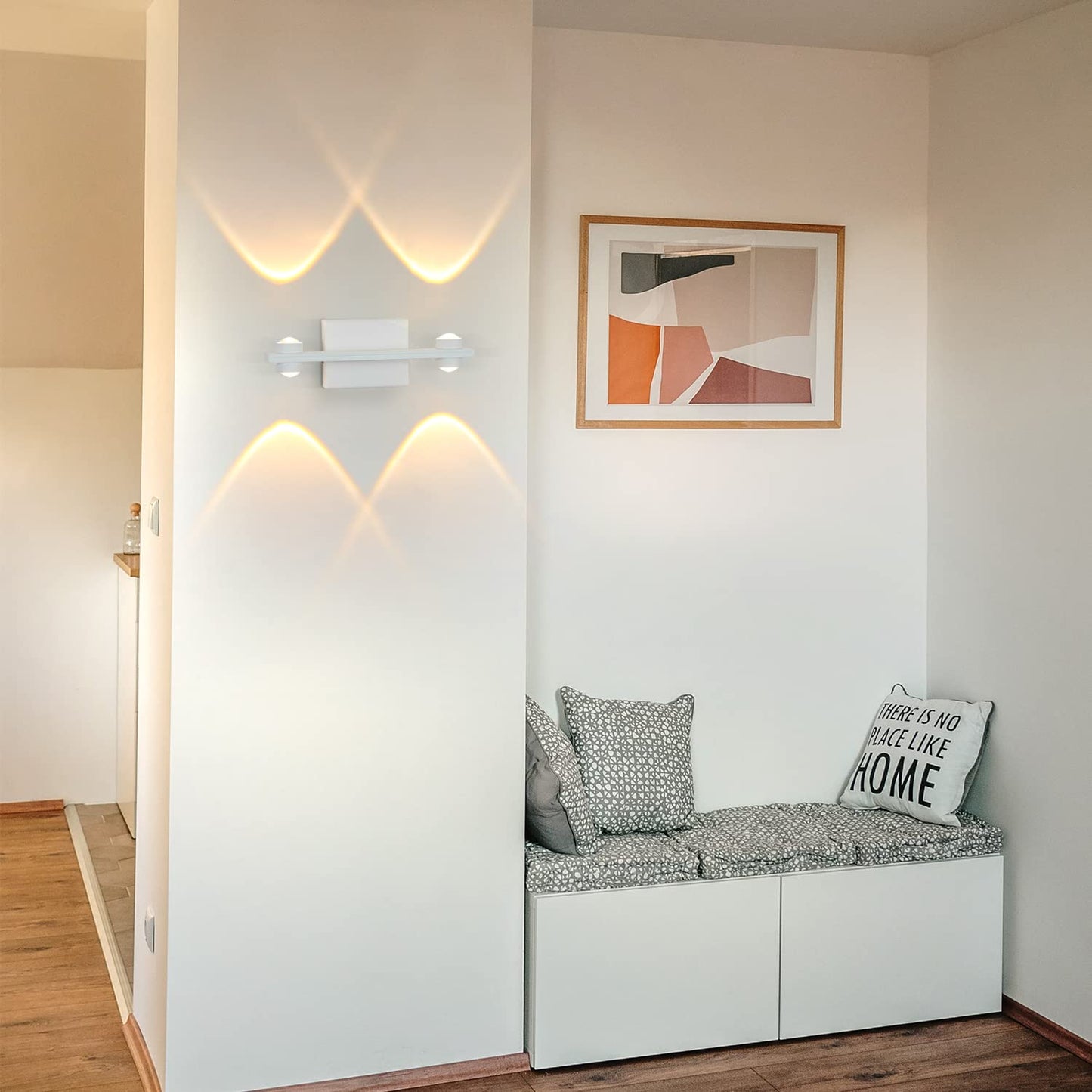 ZMH LED Wandleuchte innen Wandlampe Wohnzimmer - 5W Modern weiß Flurlampe Wandbeleuchtung 3000K Warmweiß Up Down Wandlicht Spot aus Metall Wanddeko Nachtlampe für Treppenhaus Schlafzimmer Kinderzimmer