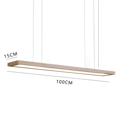 ZMH LED Hängeleuchte esstisch Pendelleuchte aus Holz dimmbar 35W mit den Fernbedienung pendellampe höhenverstellbar Hängelampe esszimmer, Arbeitszimmer, Wohnzimmer, Küche